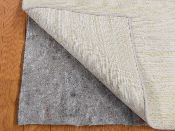 3'0" x 5'0" New Hand Knotted Ivory Wool & Silk Rectangle Oriental Rug - MOA10287604