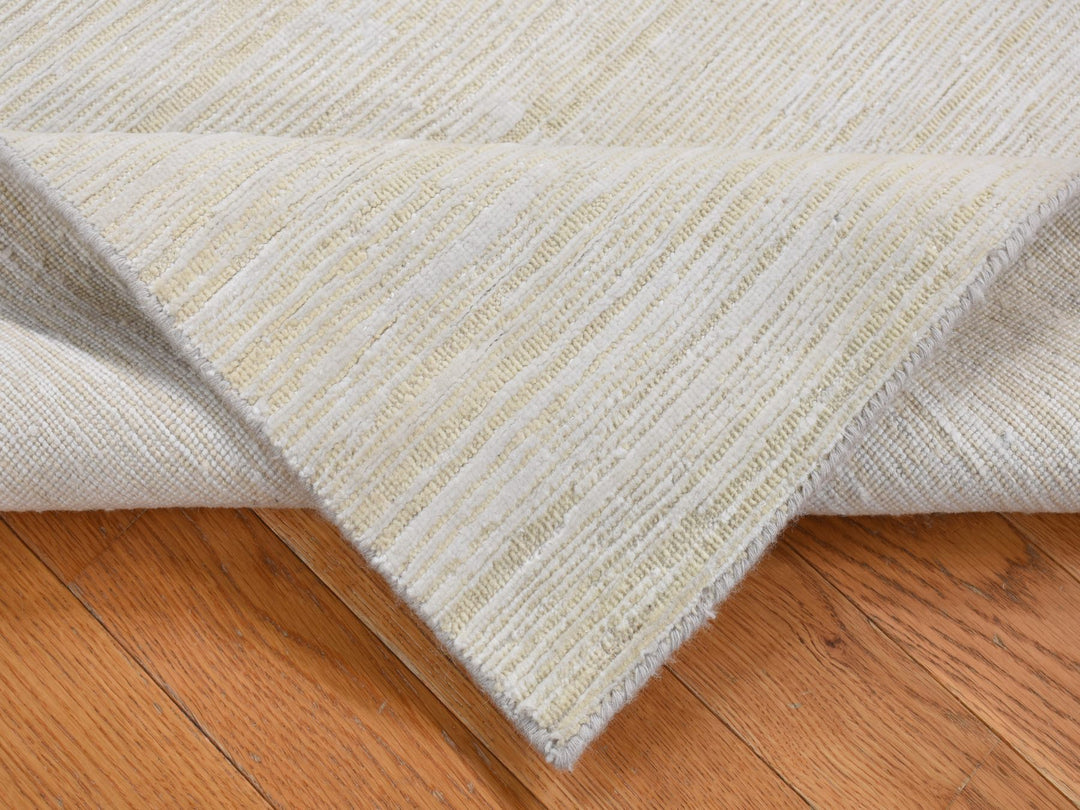 3'0" x 5'0" New Hand Knotted Ivory Wool & Silk Rectangle Oriental Rug - MOA10287604