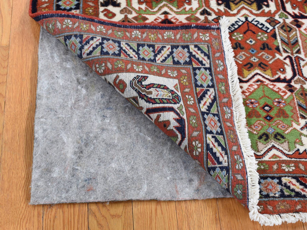 3'10" x 5'10" New Hand Knotted Ivory Wool Rectangle Oriental Rug - MOA10287608