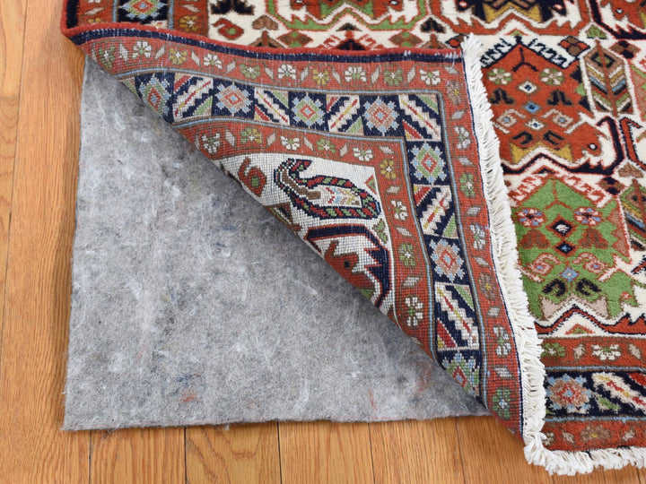 3'10" x 5'10" New Hand Knotted Ivory Wool Rectangle Oriental Rug - MOA10287608
