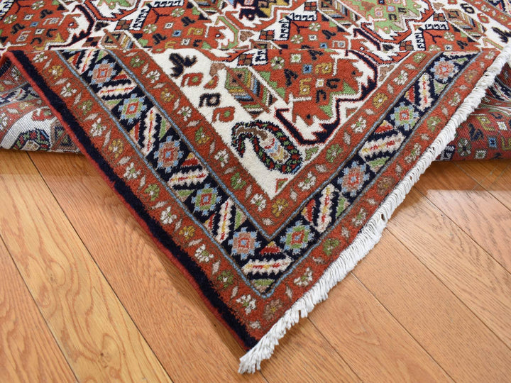 3'10" x 5'10" New Hand Knotted Ivory Wool Rectangle Oriental Rug - MOA10287608