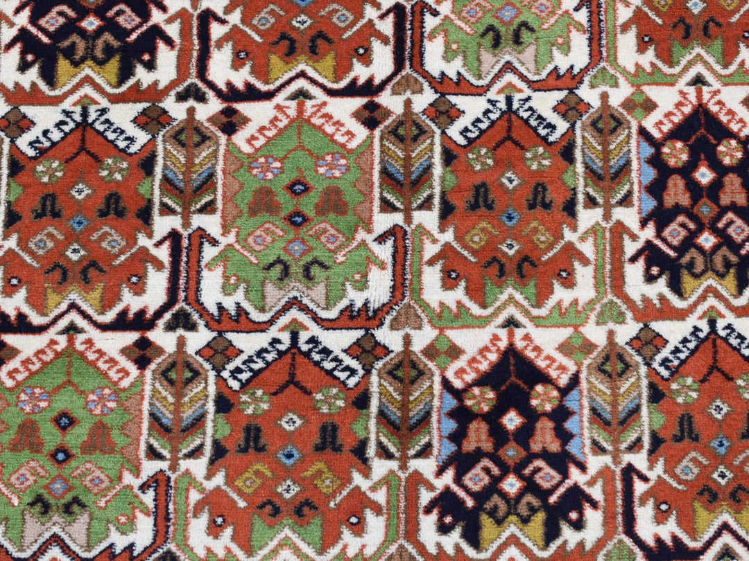 3'10" x 5'10" New Hand Knotted Ivory Wool Rectangle Oriental Rug - MOA10287608