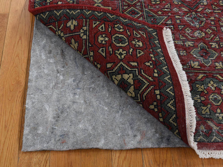 3'10" x 6'0" New Hand Knotted Red Wool Rectangle Oriental Rug - MOA10287611