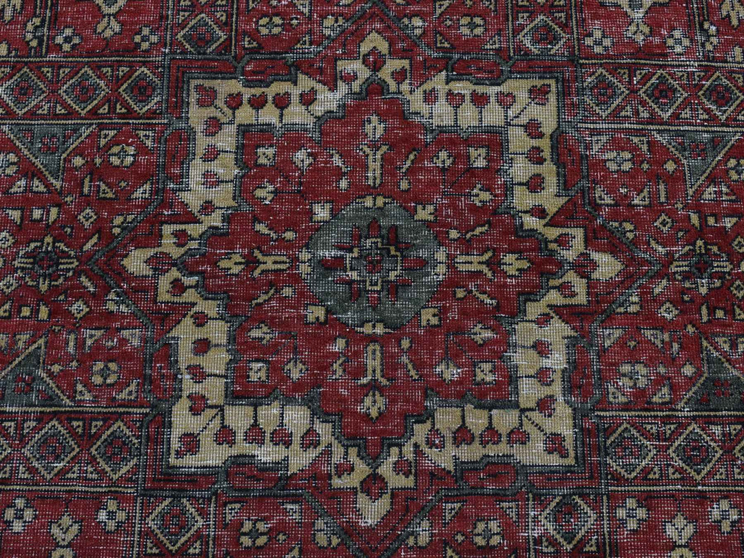 3'10" x 6'0" New Hand Knotted Red Wool Rectangle Oriental Rug - MOA10287611