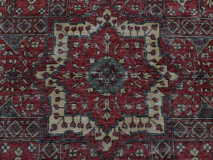 3'10" x 6'0" New Hand Knotted Red Wool Rectangle Oriental Rug - MOA10287611