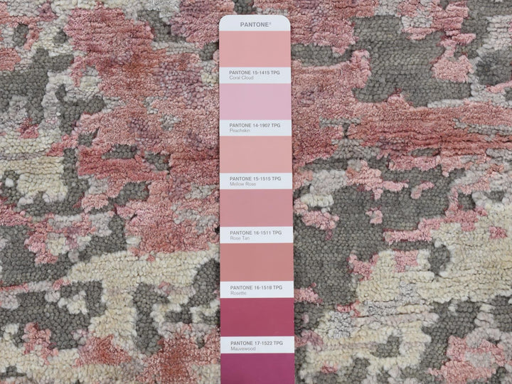 3'0" x 4'9" New Hand Knotted Pink Wool & Silk Rectangle Oriental Rug - MOA10287614