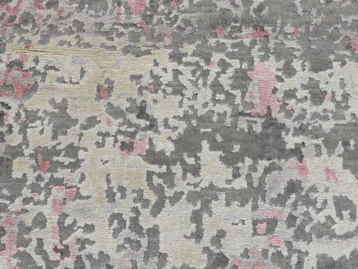 3'0" x 4'9" New Hand Knotted Pink Wool & Silk Rectangle Oriental Rug - MOA10287614