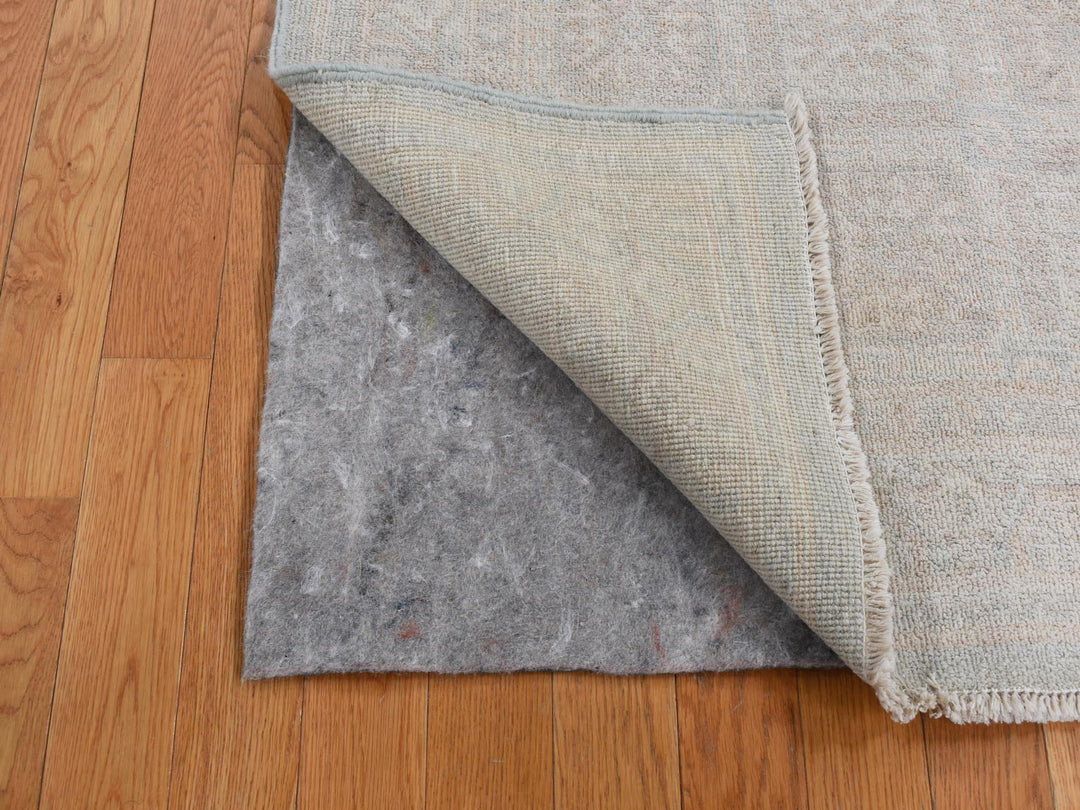 4'0" x 6'0" New Hand Knotted Beige Wool Rectangle Oriental Rug - MOA10287616