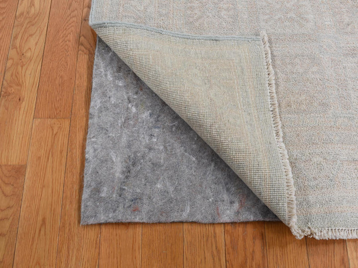 4'0" x 6'0" New Hand Knotted Beige Wool Rectangle Oriental Rug - MOA10287616