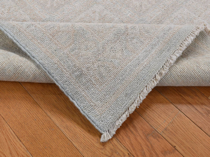 4'0" x 6'0" New Hand Knotted Beige Wool Rectangle Oriental Rug - MOA10287616