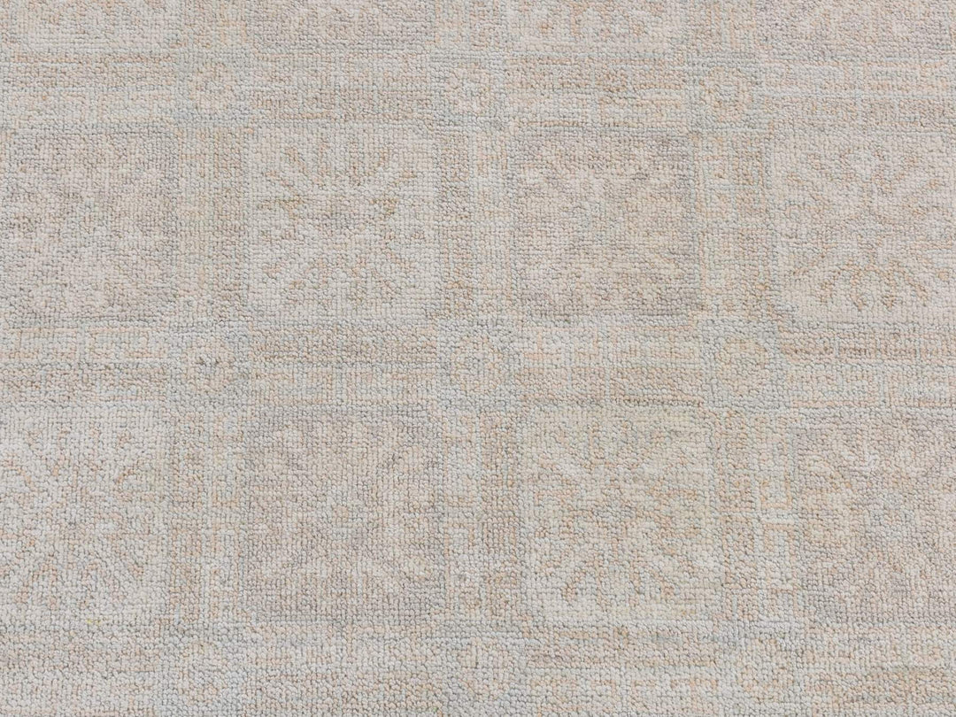 4'0" x 6'0" New Hand Knotted Beige Wool Rectangle Oriental Rug - MOA10287616