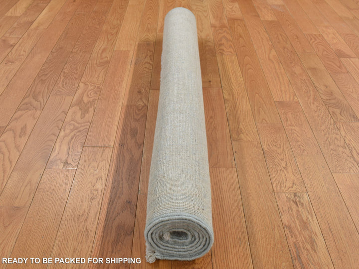 4'0" x 6'0" New Hand Knotted Beige Wool Rectangle Oriental Rug - MOA10287616