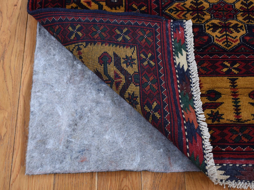 3'0" x 10'2" New Hand Knotted Red Wool Runner Oriental Rug - MOA10287617