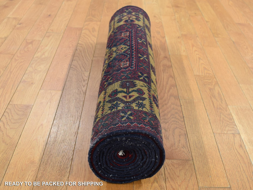 3'0" x 10'2" New Hand Knotted Red Wool Runner Oriental Rug - MOA10287617