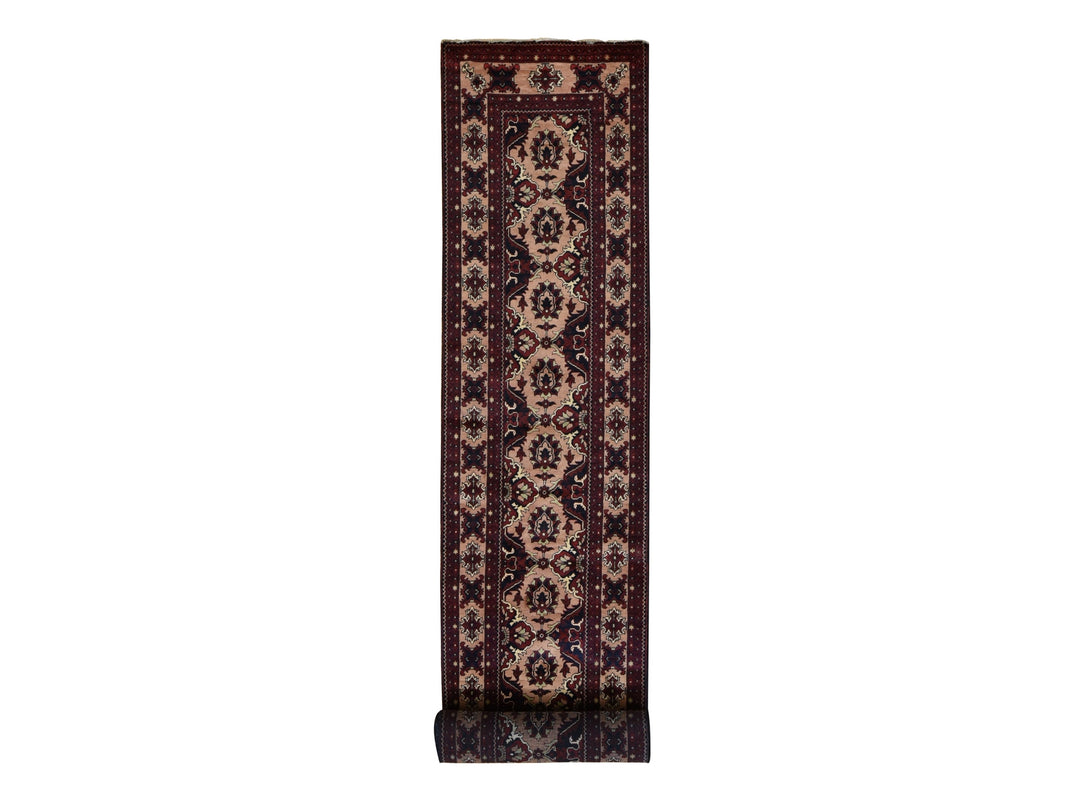 2'10" x 18'10" New Hand Knotted Red Wool Runner Oriental Rug - MOA10287618