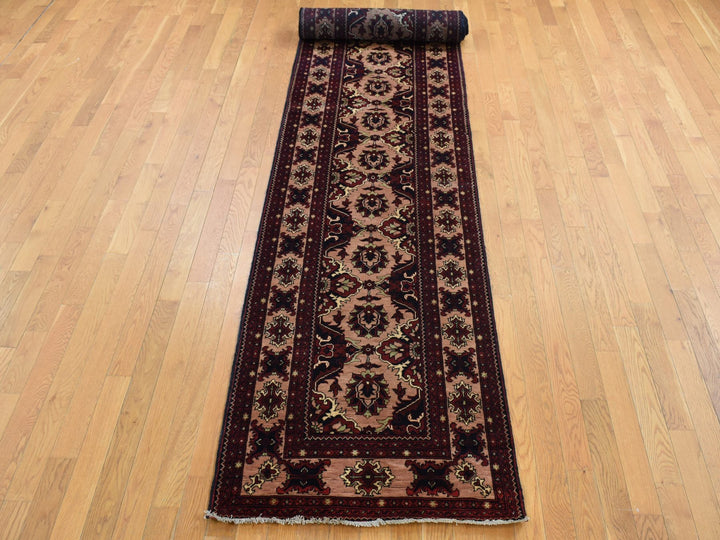 2'10" x 18'10" New Hand Knotted Red Wool Runner Oriental Rug - MOA10287618