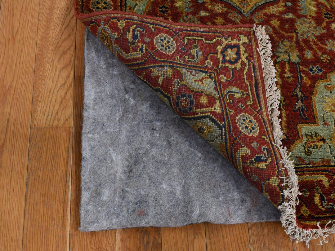 2'7" x 17'7" New Hand Knotted Red Wool Runner Oriental Rug - MOA10287623