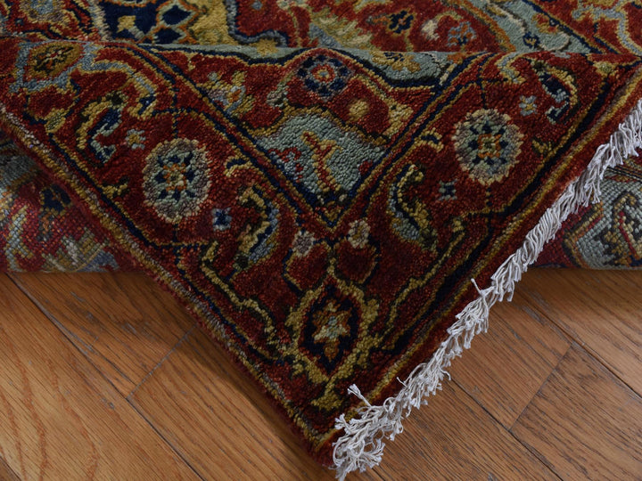 2'7" x 17'7" New Hand Knotted Red Wool Runner Oriental Rug - MOA10287623