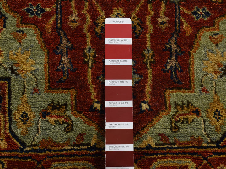 2'7" x 17'7" New Hand Knotted Red Wool Runner Oriental Rug - MOA10287623