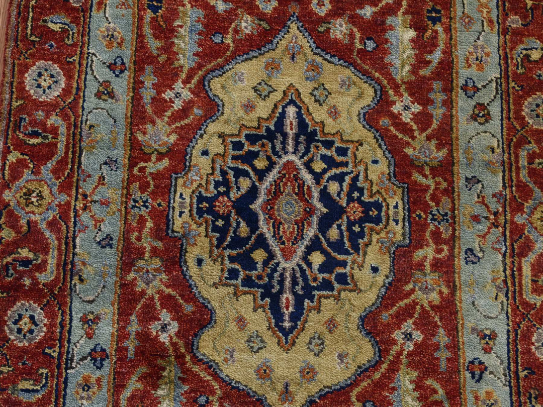 2'7" x 17'7" New Hand Knotted Red Wool Runner Oriental Rug - MOA10287623