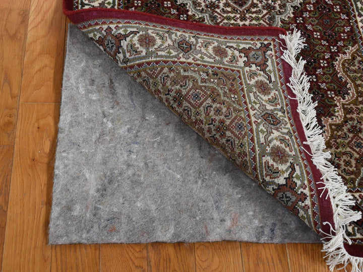 2'7" x 15'8" New Hand Knotted Red Wool & Silk Runner Oriental Rug - MOA10287635