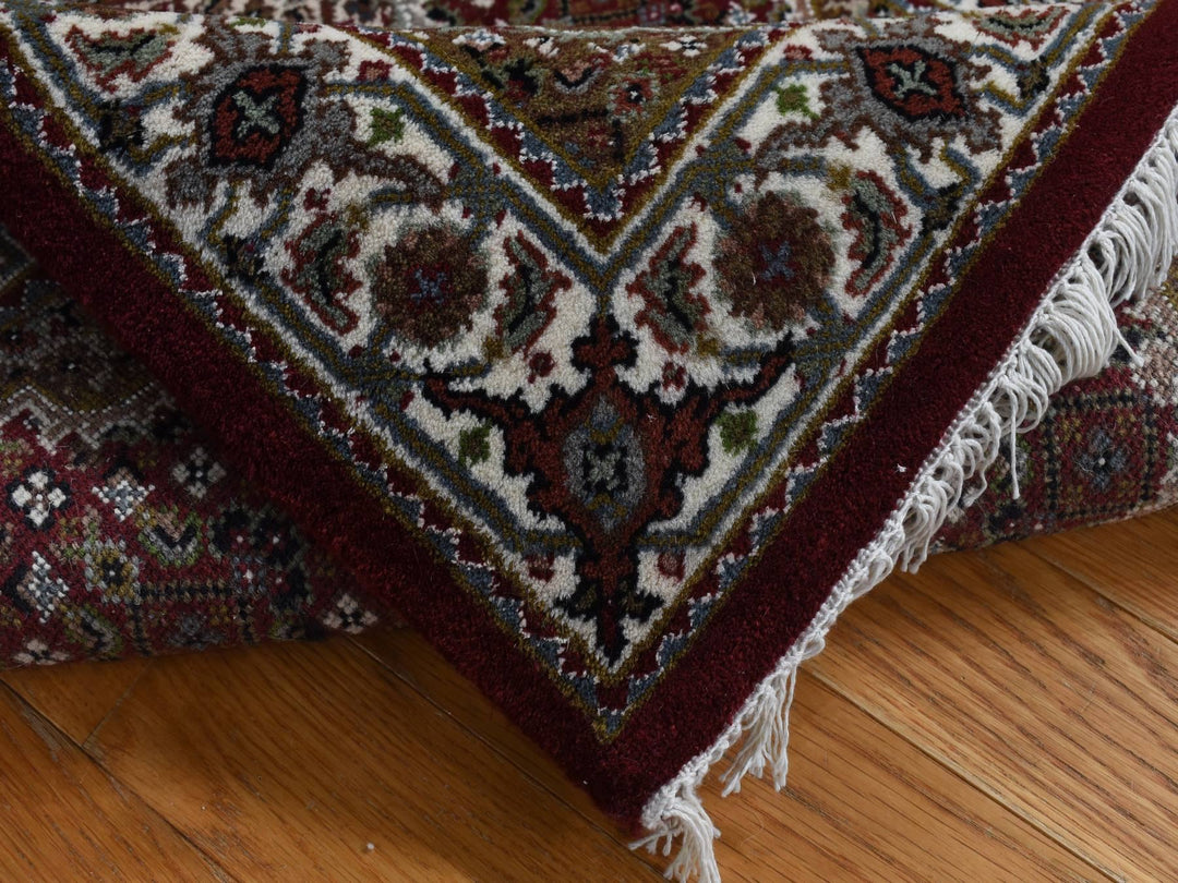 2'7" x 15'8" New Hand Knotted Red Wool & Silk Runner Oriental Rug - MOA10287635