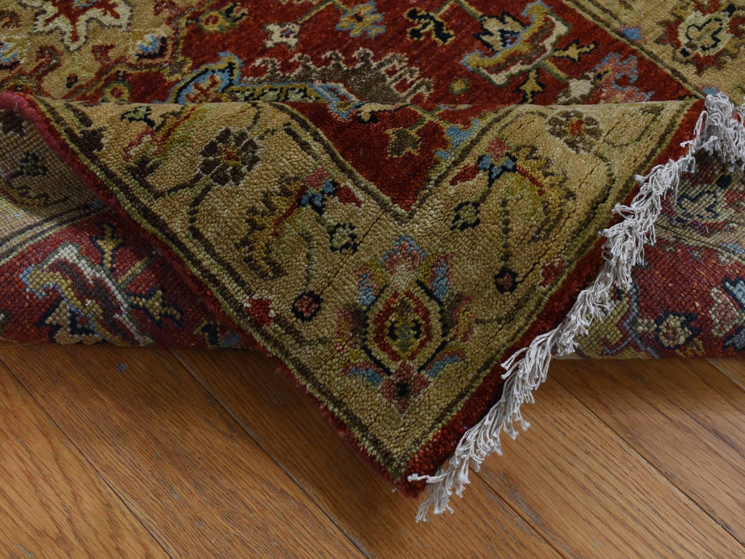 2'7" x 19'10" New Hand Knotted Red Wool Runner Oriental Rug - MOA10287637