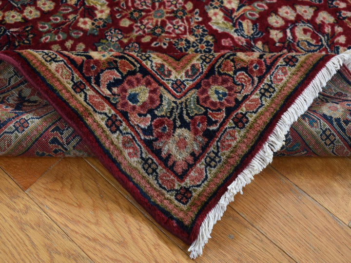 3'0" x 3'0" Vintage Hand Knotted Red Wool Rectangle Oriental Rug - MOA10287640