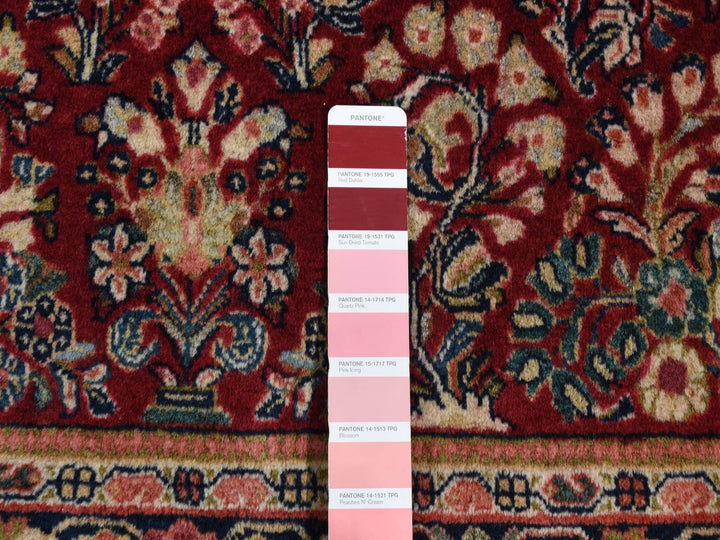 3'0" x 3'0" Vintage Hand Knotted Red Wool Rectangle Oriental Rug - MOA10287640