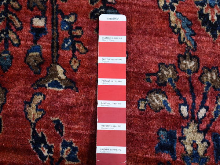 10'8" x 17'2" Vintage Hand Knotted Red Wool Rectangle Oriental Rug - MOA10287641