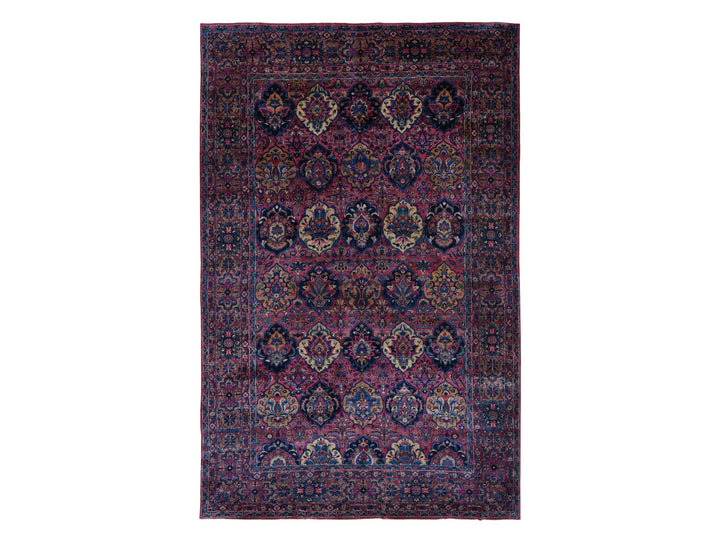8'10" x 14'1" Vintage Hand Knotted Pink Wool Rectangle Oriental Rug - MOA10287642