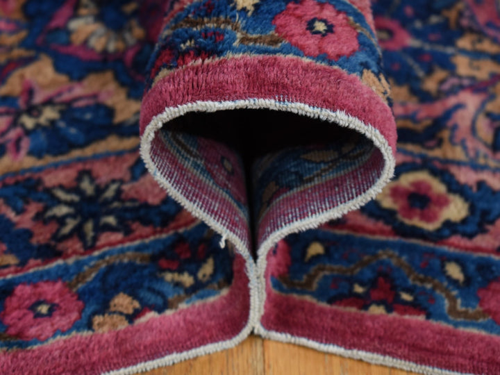 8'10" x 14'1" Vintage Hand Knotted Pink Wool Rectangle Oriental Rug - MOA10287642
