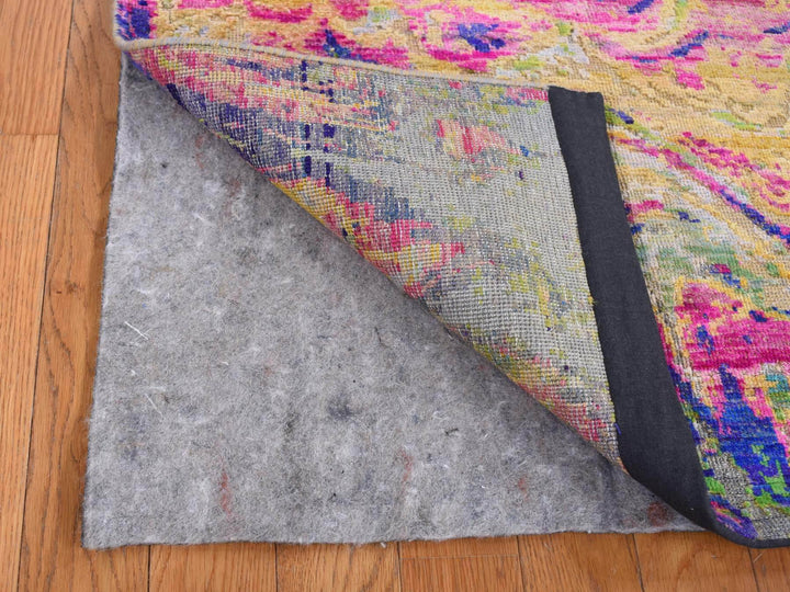 3'0" x 9'2" New Hand Knotted Multicolored Wool & Silk Runner Oriental Rug - MOA10287654