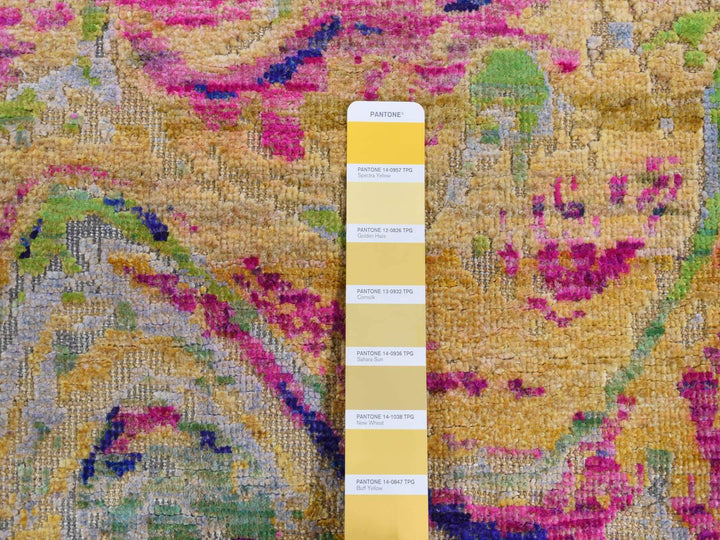 3'0" x 9'2" New Hand Knotted Multicolored Wool & Silk Runner Oriental Rug - MOA10287654