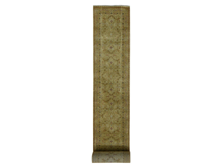 3'0" x 23'3" New Hand Knotted Brown Wool Runner Oriental Rug - MOA10287657