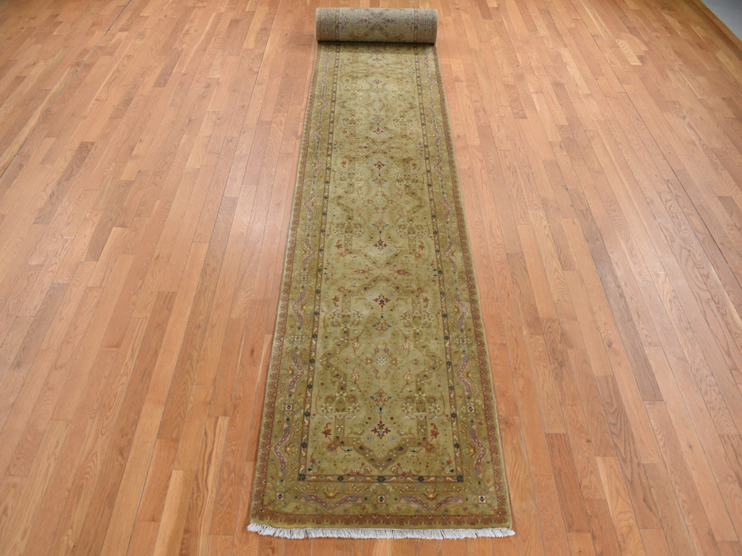 3'0" x 23'3" New Hand Knotted Brown Wool Runner Oriental Rug - MOA10287657