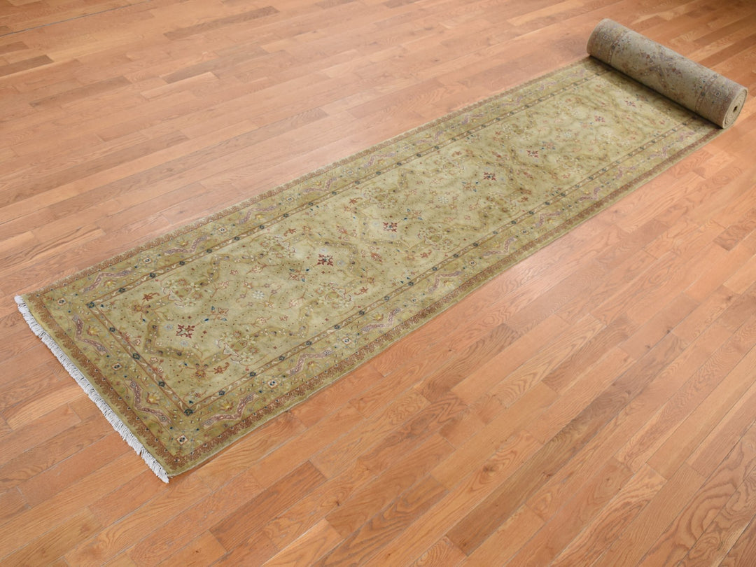 3'0" x 23'3" New Hand Knotted Brown Wool Runner Oriental Rug - MOA10287657