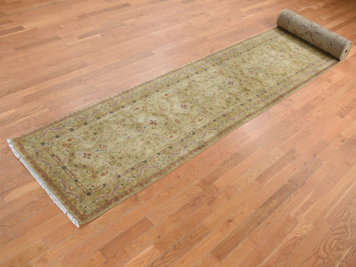 3'0" x 23'3" New Hand Knotted Brown Wool Runner Oriental Rug - MOA10287657