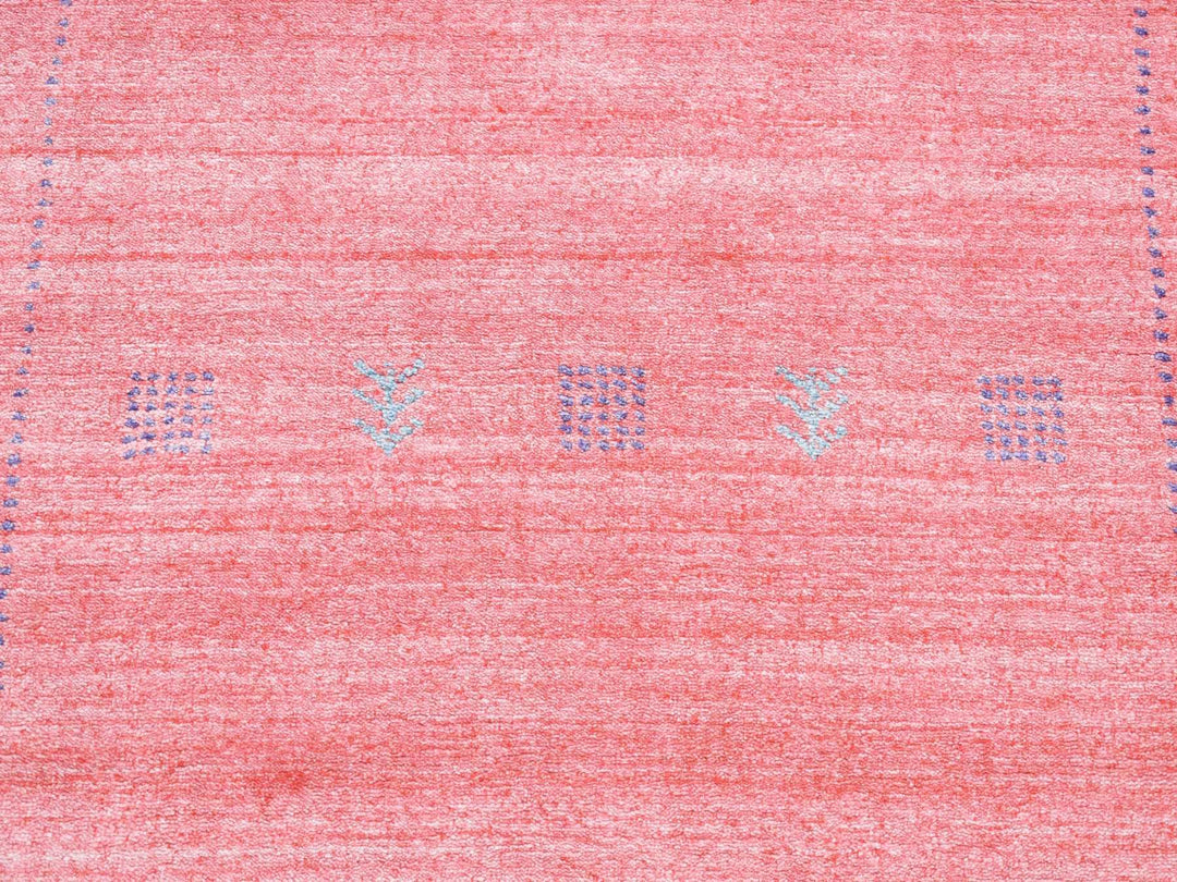 2'8" x 13'6" New Hand Knotted Pink Wool & Silk Runner Oriental Rug - MOA10287659