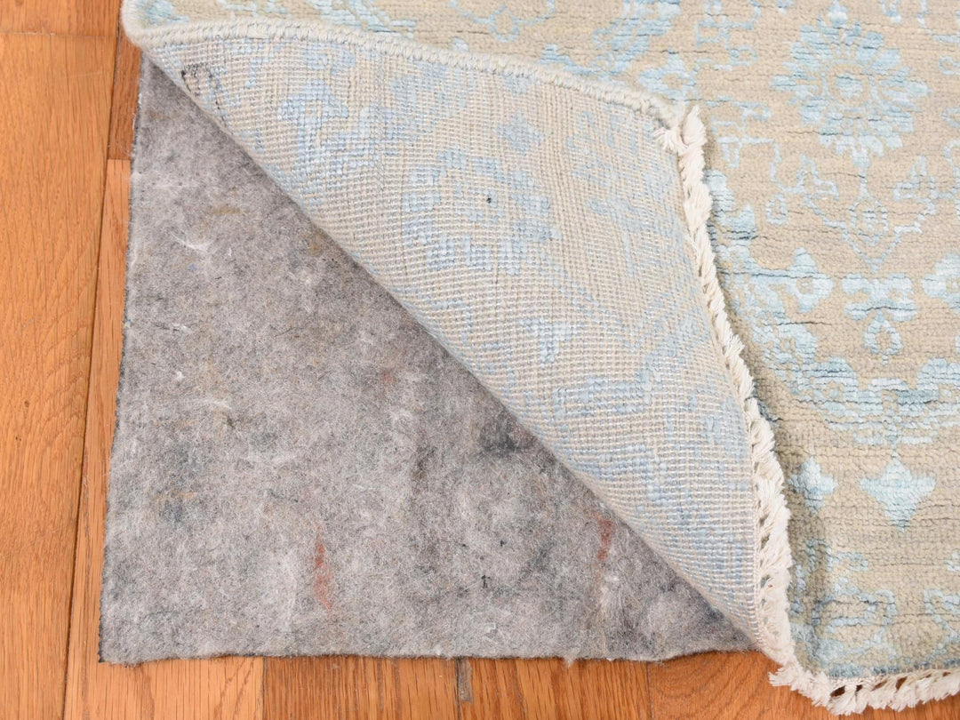 11'10" x 15'0" New Hand Knotted Brown Wool & Silk Rectangle Oriental Rug - MOA10287663