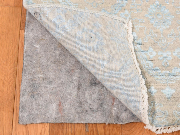 11'10" x 15'0" New Hand Knotted Brown Wool & Silk Rectangle Oriental Rug - MOA10287663
