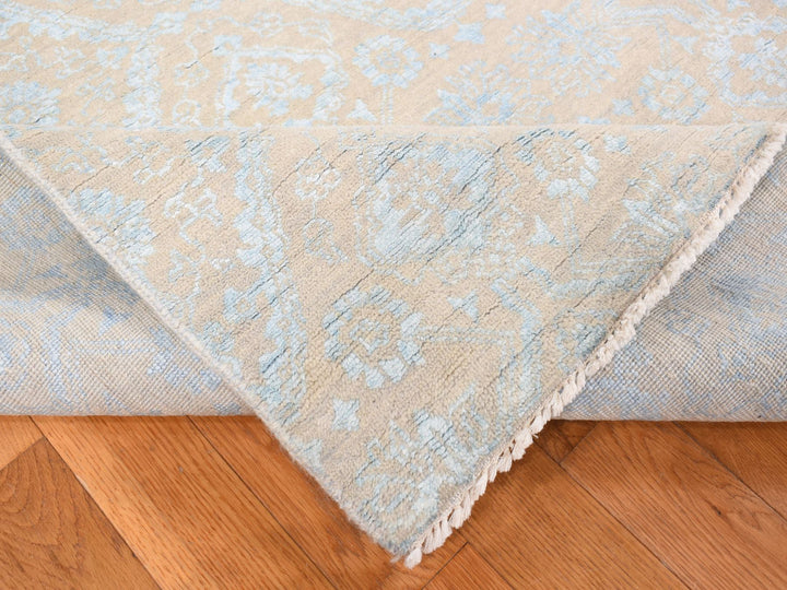 11'10" x 15'0" New Hand Knotted Brown Wool & Silk Rectangle Oriental Rug - MOA10287663