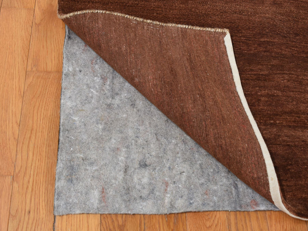12'4" x 15'0" New Hand Knotted Brown Wool Rectangle Oriental Rug - MOA10287664