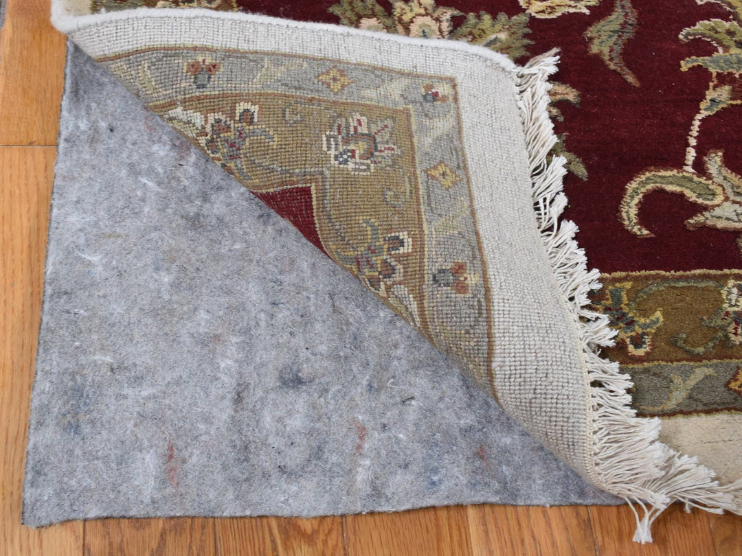 12'0" x 15'3" New Hand Knotted Ivory Wool & Silk Rectangle Oriental Rug - MOA10287665