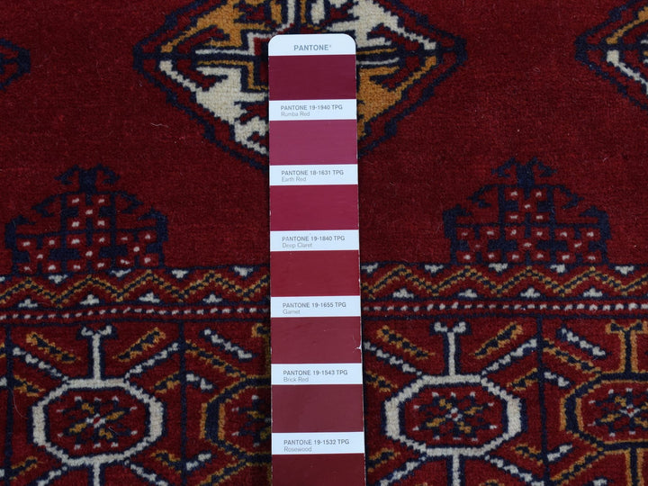 3'3" x 4'2" New Hand Knotted Red Wool Rectangle Oriental Rug - MOA10287684