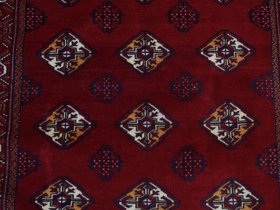 3'3" x 4'2" New Hand Knotted Red Wool Rectangle Oriental Rug - MOA10287684