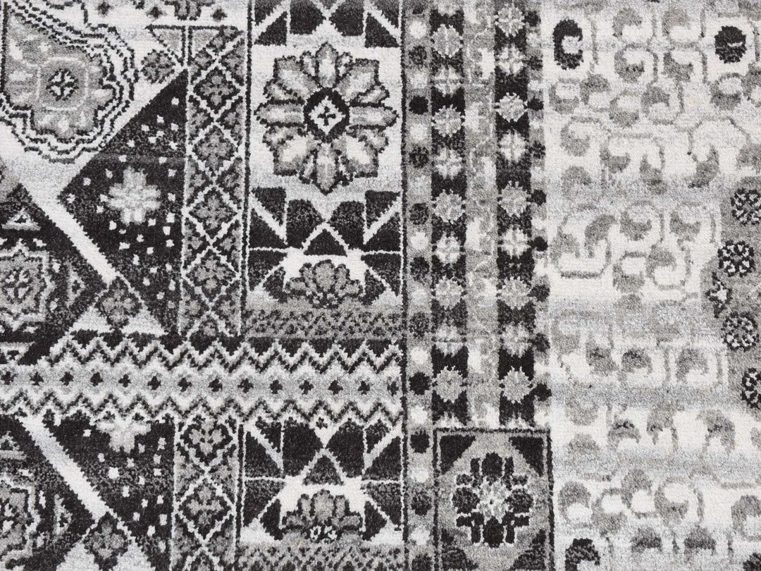 2'8" x 3'0" New Hand Knotted Grey Wool Rectangle Oriental Rug - MOA10287686