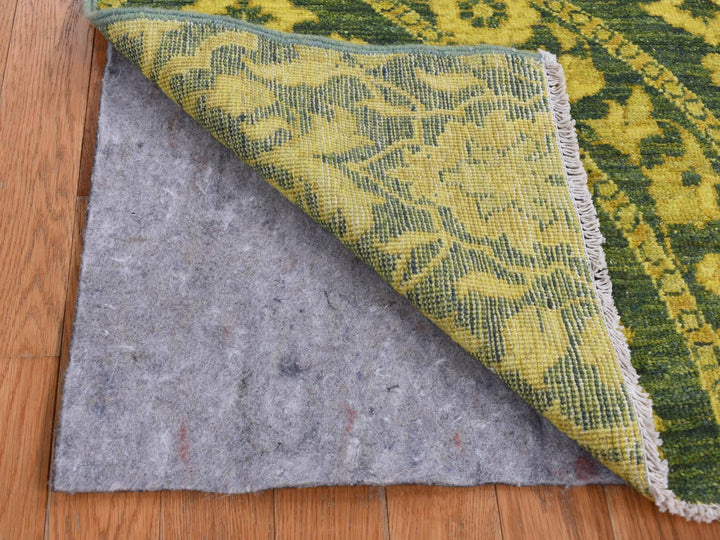 4'1" x 11'8" New Hand Knotted Overdyed Wool Runner Oriental Rug - MOA10287693