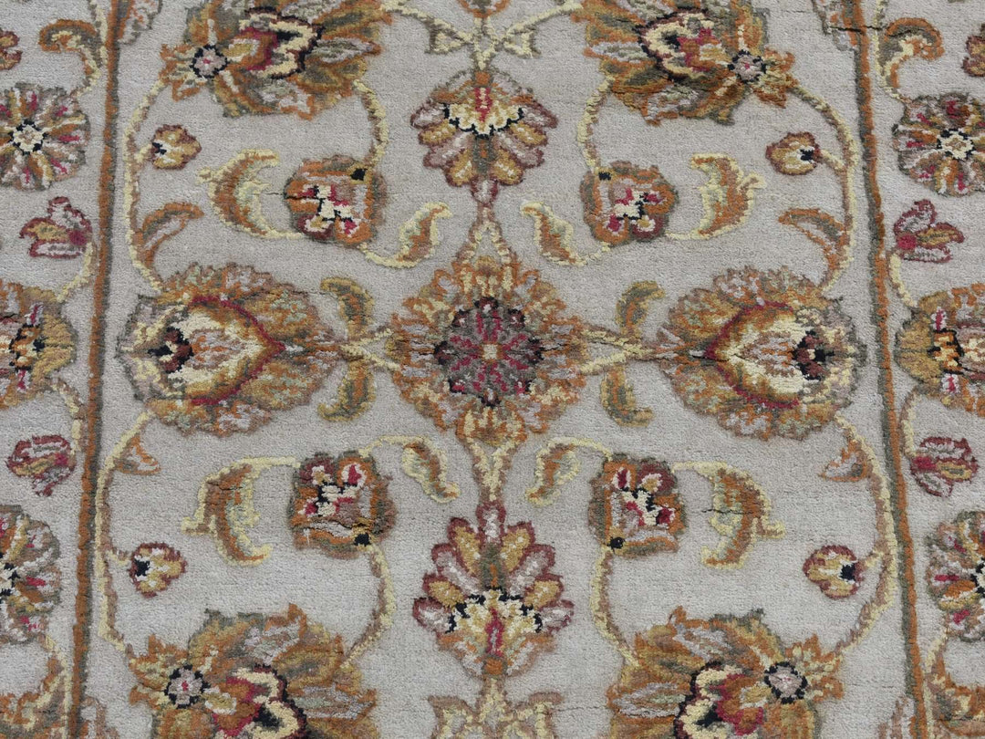 2'7" x 16'0" New Hand Knotted Ivory Wool & Silk Runner Oriental Rug - MOA10287694