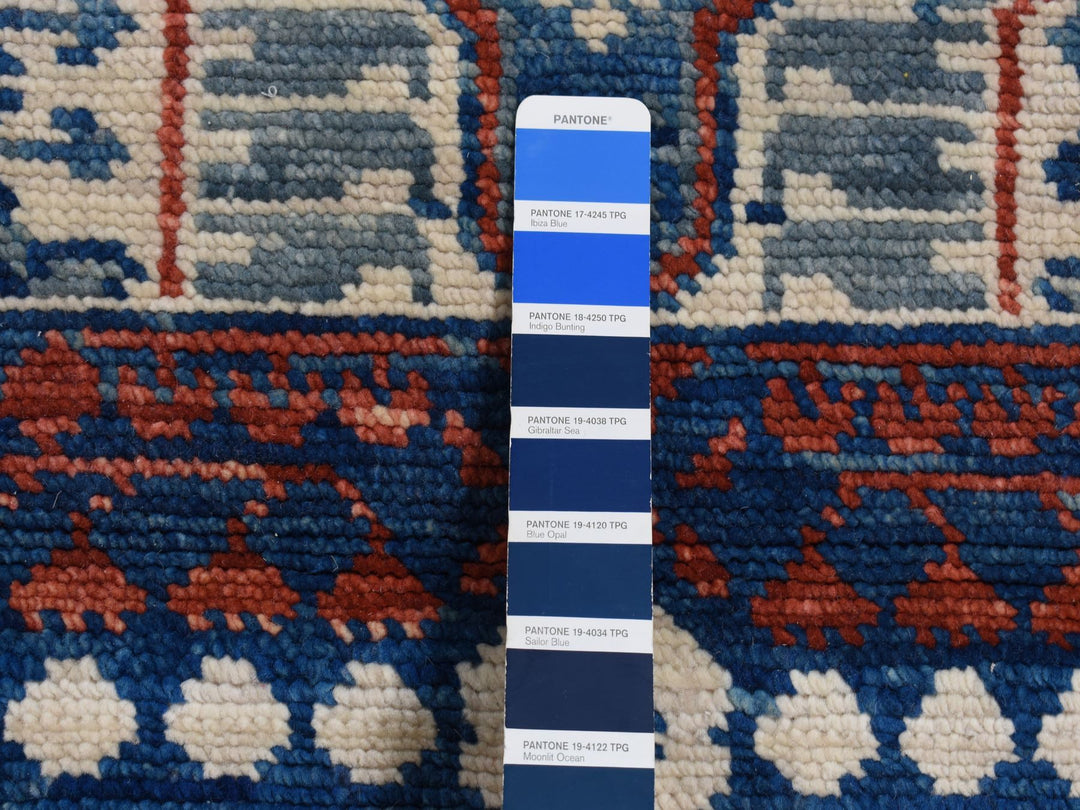 4'1" x 14'0" New Hand Knotted Ivory Wool Runner Oriental Rug - MOA10287696